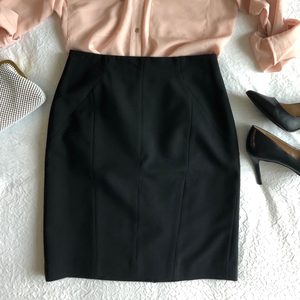 Solid Black Slim Skirt